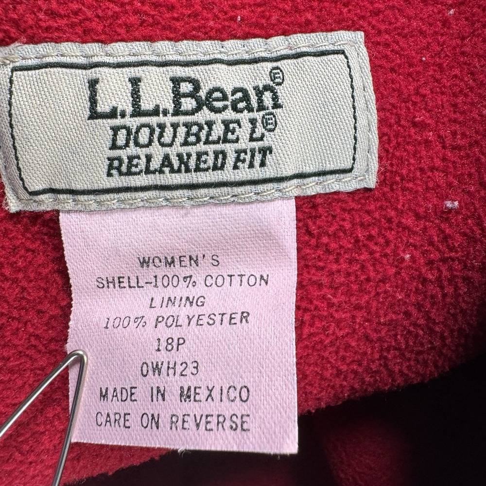 LL Bean Women's Fleece Lined Double L Relaxed Fit Jeans Size 18P - Picture 10 of 12